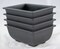 4 Rectangular Black Plastic Cactus Succulent, Bonsai Training Pot 5"x 3.5"x 2"